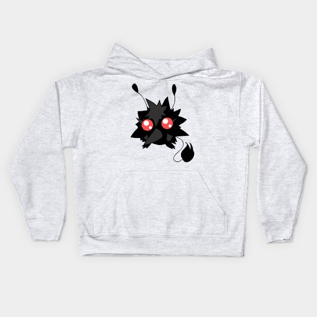 Fluffy Red-eyed Monster Kids Hoodie by saradaboru